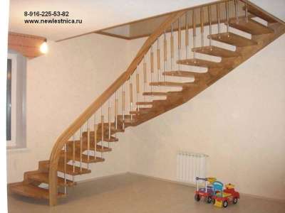 Лестницы деревянные для дома и дачи Новая Лестница в Красногорске фото 6