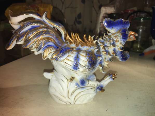 Статуэтка Петух Гжель, фарфор в Москве фото 3