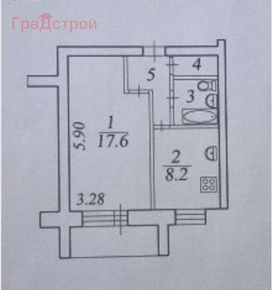 Продам однокомнатную квартиру в Вологда.Жилая площадь 35 кв.м.Этаж 1.Дом кирпичный. в Вологде фото 3