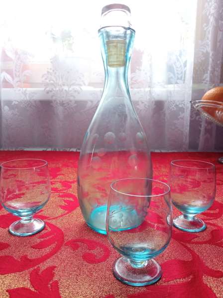 Граненые рюмки 100мл., хрустальные вазы, хрустальный графин в фото 6