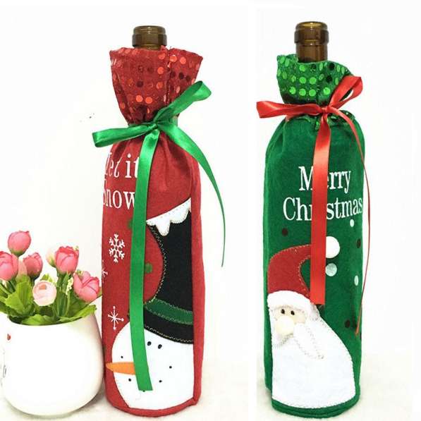 Новогодние насадки на бутылки / чехлы для подарков в Санкт-Петербурге