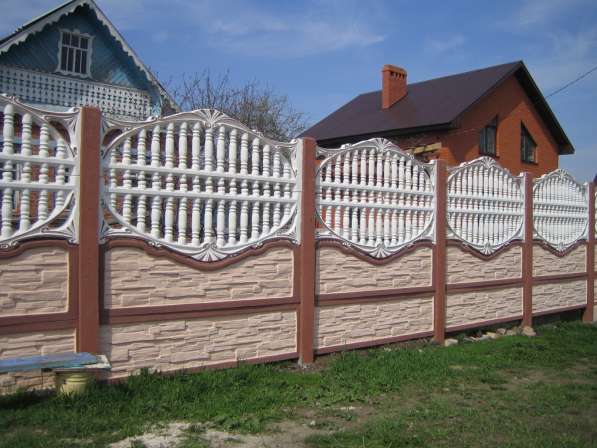 Железобетонный декоративный забор в Казани фото 8