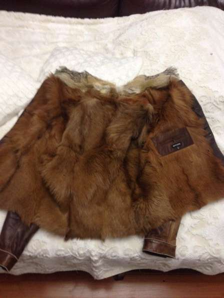 Куртка из кожи с мехом лисы мужская в Брянске фото 3