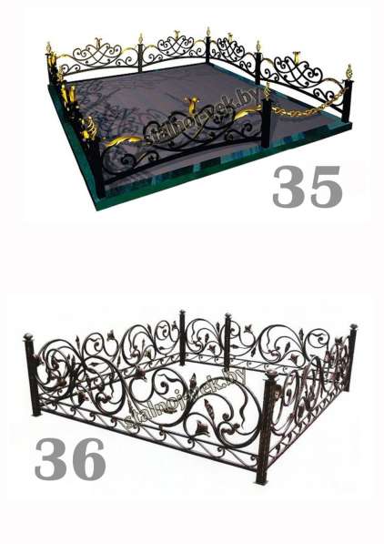 Ограды ритуальные, сварные, кованные в фото 8