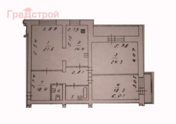 Продам трехкомнатную квартиру в Вологда.Жилая площадь 109 кв.м.Этаж 2.Дом кирпичный. в Вологде фото 13