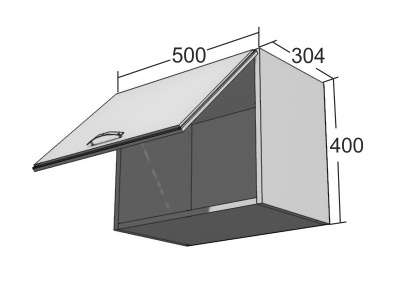 Шкаф над вытяжкой ШВВ-50 Перламутр в Новосибирске