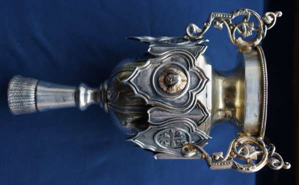 Старинная серебряная лампада огромного размера. Москва, 1854 в Санкт-Петербурге фото 10