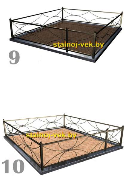 Ограды ритуальные, сварные, кованные в фото 6