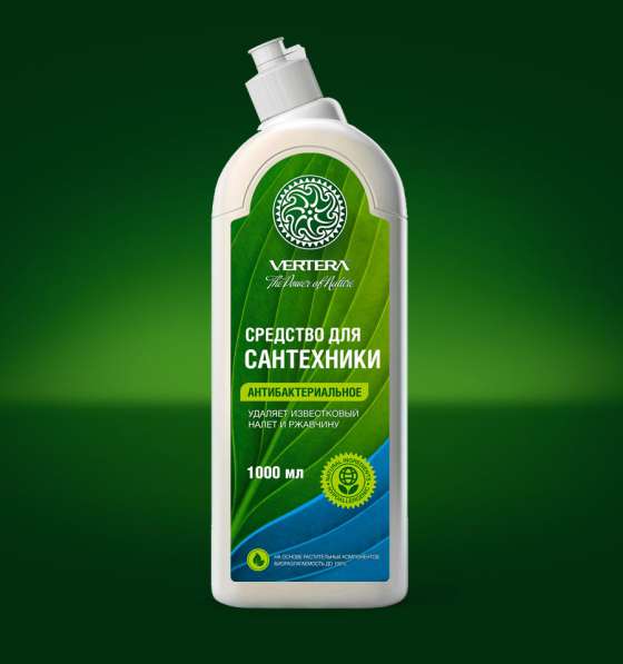 Биоразлагаемое средство для мытья и чистки сантехники