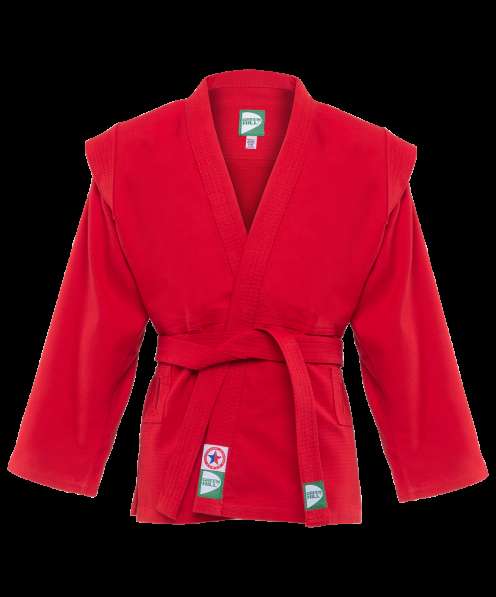 Куртка для самбо JS-302, красная, р.2/150 в Сочи фото 3