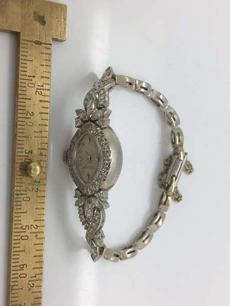 Женские часы LeCoultre (золото+платина) с бриллиантами в Москве фото 7