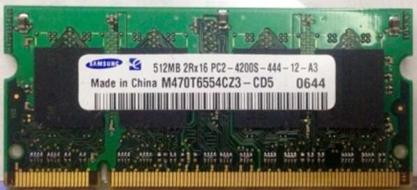 Оперативная память для ноутбука 1Gb (2x512Mb) DDR2