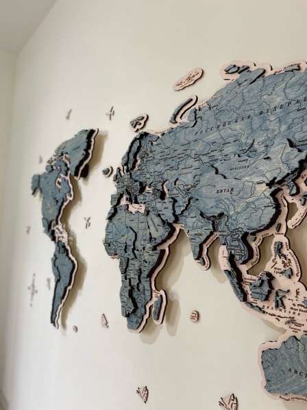 Карта мира из дерева В НАЛИЧИИ!