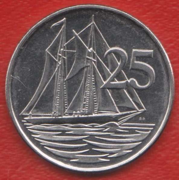 Каймановы острова 25 центов 2008 г. Кайманы
