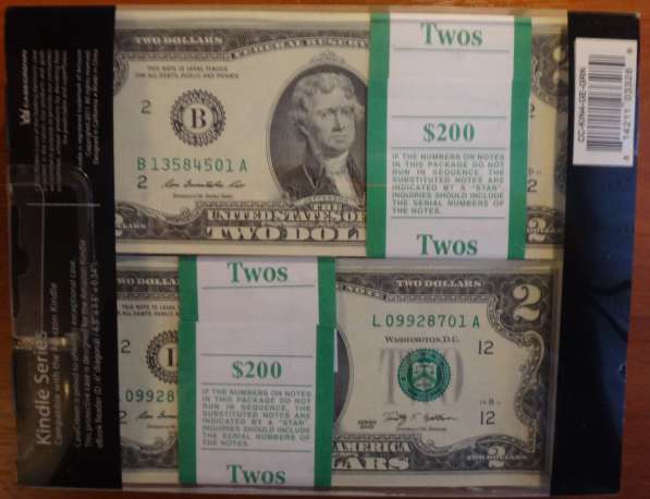 Банкнота 2 доллара США 2013 год Оригинал