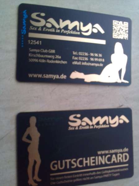 3 saunaclubcard SAMYA- Köln