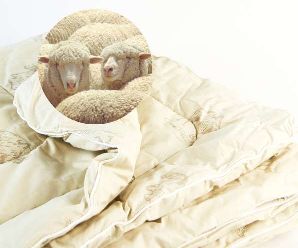 Одеяло овечья шерст, зимнее