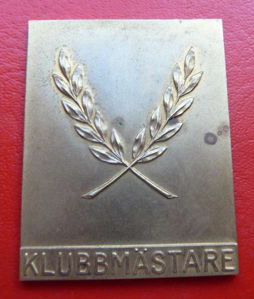 Швеция жетон плакетка спорт KLUBBMASTARE 1943 г в Орле фото 3