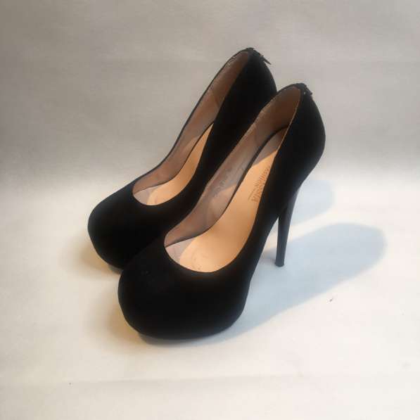 Туфли женские 35 36 размер замша шпилька черные в Екатеринбурге фото 4