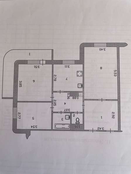 3-к квартира, 72 м2, 13/14 эт в Тамбове фото 19