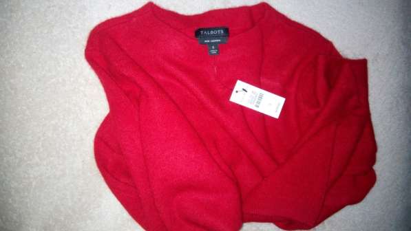 100% кашемир новый свитер, цвет красный, p.44 (из США) в Москве фото 4