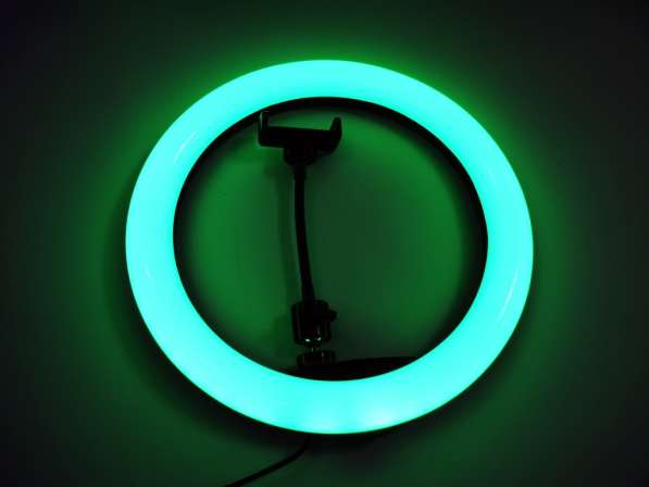 Кольцевая LED лампа RGB MJ33 33см 1 крепл. тел USB в фото 6
