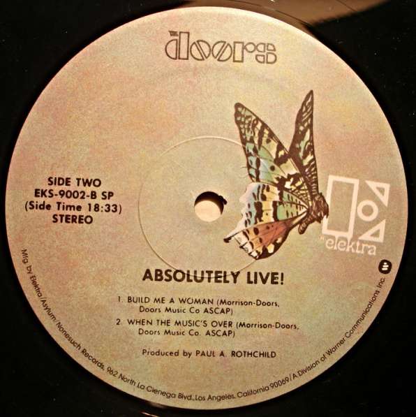 Пластинка виниловаяd The Doors - Absolutely Live(US) в Санкт-Петербурге фото 5