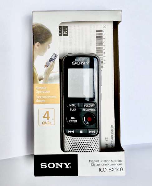 Диктофон SONY ICD-BX140 серебристый в Екатеринбурге фото 3