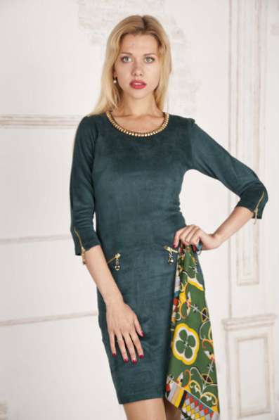 Артикул: 7756 зеленый Платье Piniolo Женская одежда в Архангельске фото 3