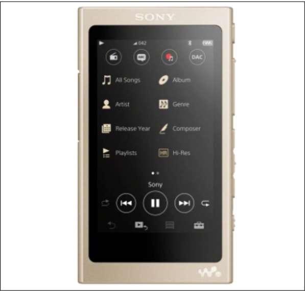 MP3 плеер Sony NW-A45 Gold в Москве фото 4