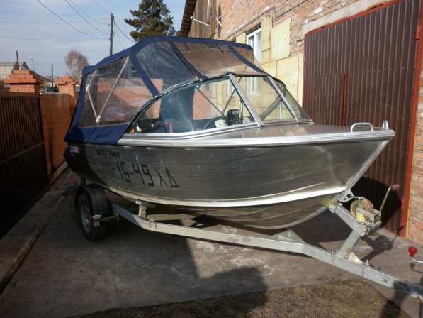 Продается алюминиевая лодка «Квинтрекс-455» с мотором YAMAHA в Черногорске фото 9