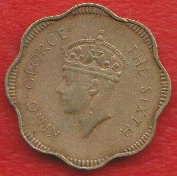 Цейлон Британский Шри-Ланка 10 центов 1951 г. в Орле