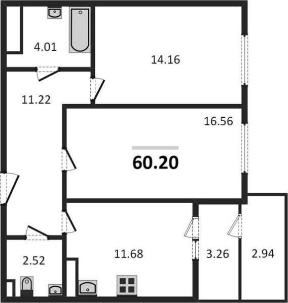 Продам двухкомнатную квартиру в Санкт-Петербург.Жилая площадь 60,20 кв.м.Этаж 2.Дом монолитный.