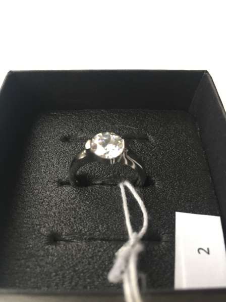 Кольцо серебро новое фианит камень размер 16-19 раздвижное в Москве