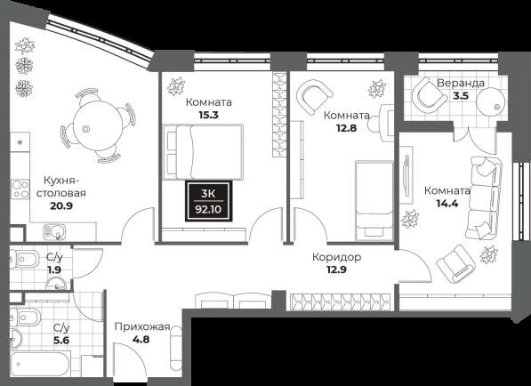 1-2-3к квартиры в Москве и МО (новостройки) в Москве