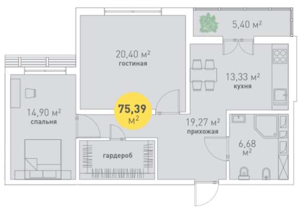 Продам квартиру в доме бизнес-класса в Краснодаре фото 21