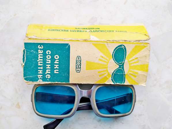 Винтажные солнцезащитные очки СССР (синие) в Кирове фото 4