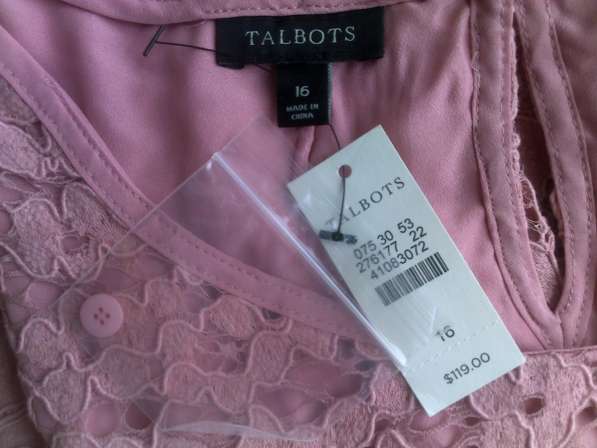 Новая блузка кружевная розовая Talbots (USA) в Москве фото 11