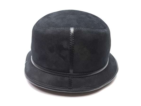 Панама мужская меховая зимняя шляпа (черный) в Москве