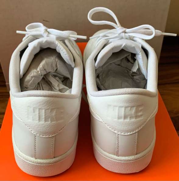 Низкие кожаные кроссовки белого цвета Nike Blazer в Зеленограде фото 4