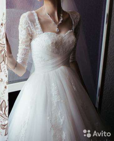 шикарное свадебное платье. С большим шлейфом в Краснодаре фото 5