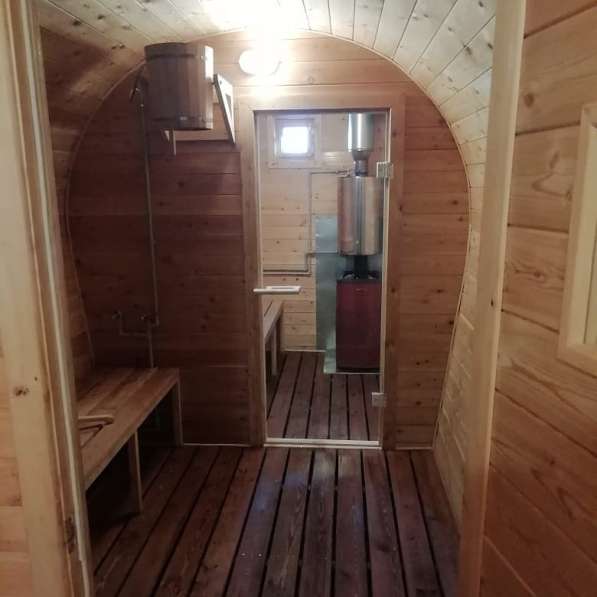 Новая семейная русская баня на дровах в 