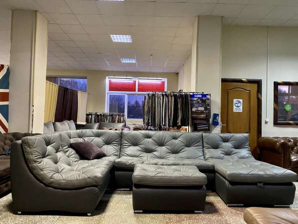 Модульный угловой кожаный диван в Москве фото 5