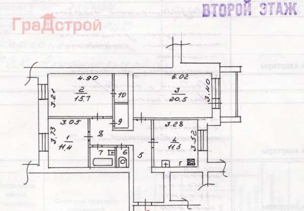 Продам трехкомнатную квартиру в Вологда.Жилая площадь 85 кв.м.Этаж 2.Есть Балкон. в Вологде фото 8