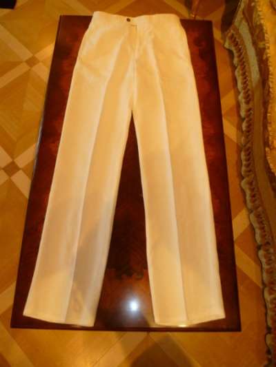 Белые льняные брюки Zara man, Испания в Москве фото 6