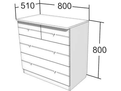 КОМОД С ЯЩИКАМИ КМ-4 "ЛИЛИЯ" в Иркутске