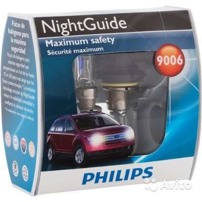 Лампы Philips цоколь 9007 HB5 Nignt Guide 3х цв