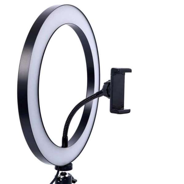 Кольцевая светодиодная лампа LED Ring 26 см Пульт Штатив2.1 в фото 6
