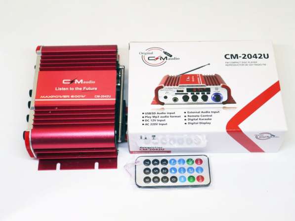Усилитель звука CM-2042U USB+SD+AUX+Караоке в фото 6