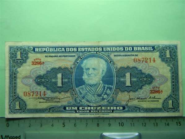 Банкнота.1 и 2 крузейро, Бразилия, Brazil, 1956 и 1955гг в фото 6